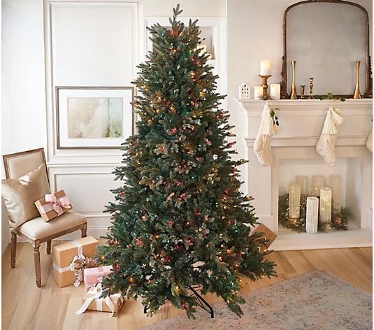 Bethlehem Lights 9' Blue Spruce Incandescent Christmas Tree - QVC.com | QVC