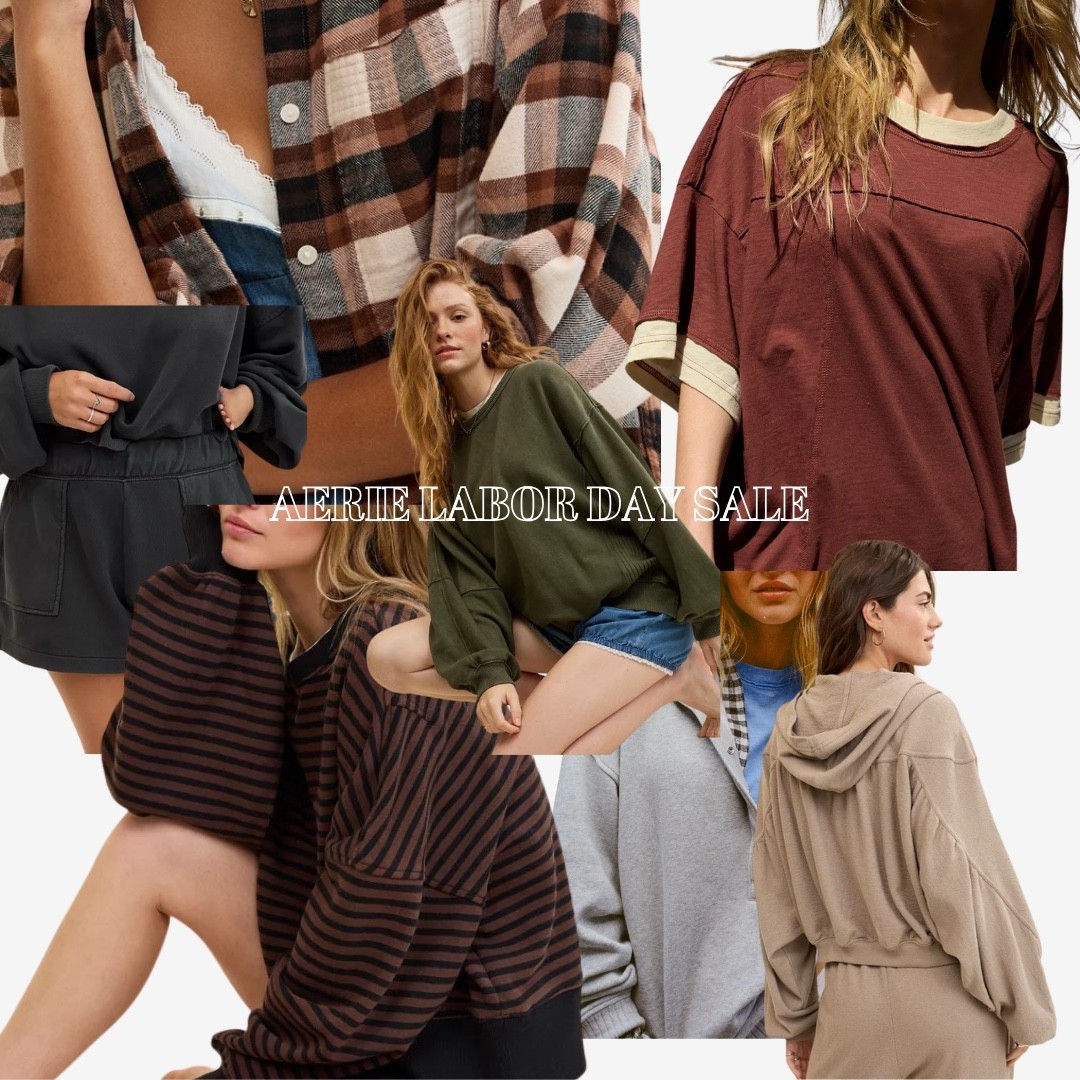 Aerie Sale! Comfy Cozy Outfits for Fall, Sweatshirts, Flannels, Fleece