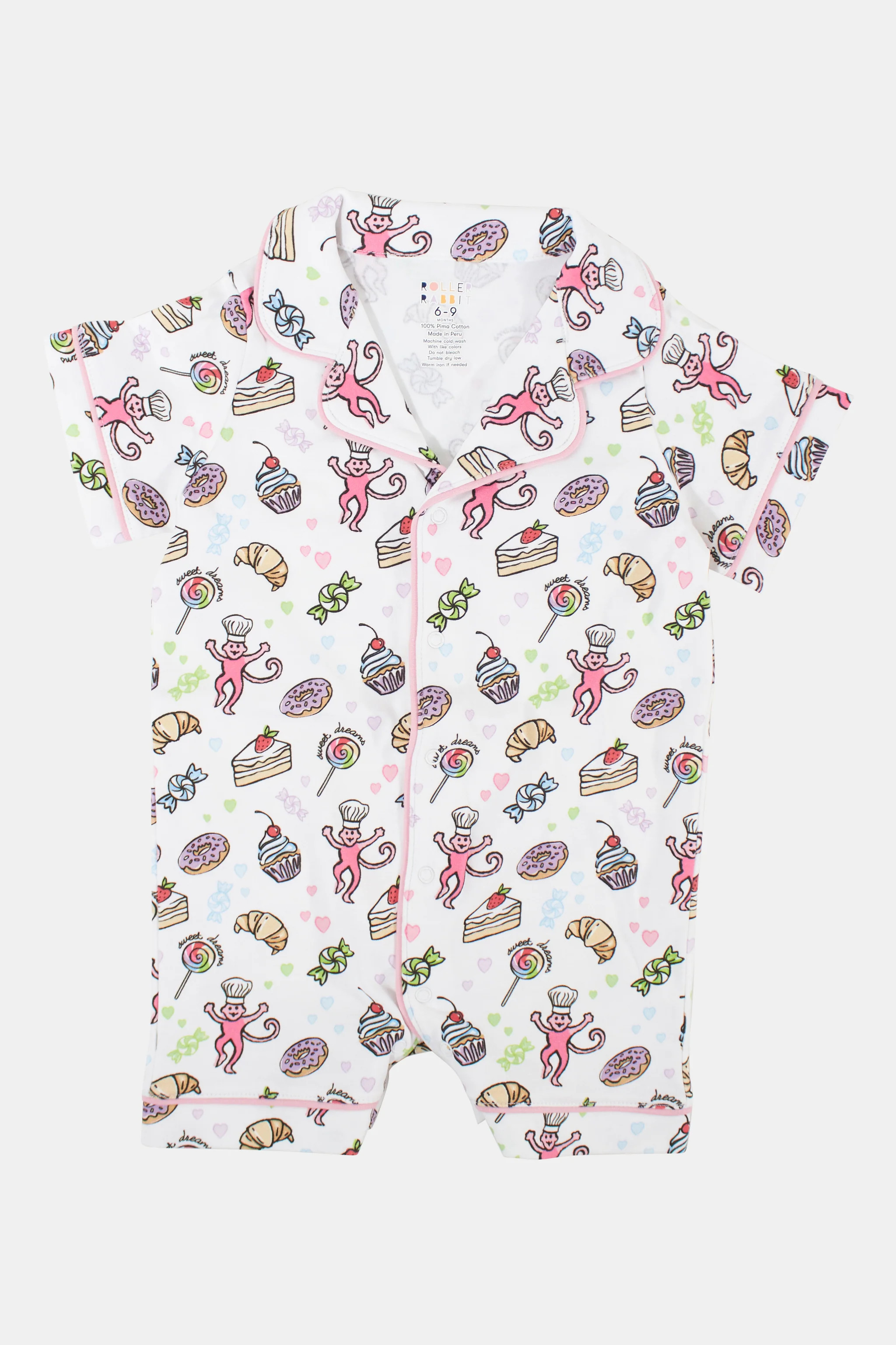 Infant Sweet Dreams Polo Onesie | Roller Rabbit | Roller Rabbit