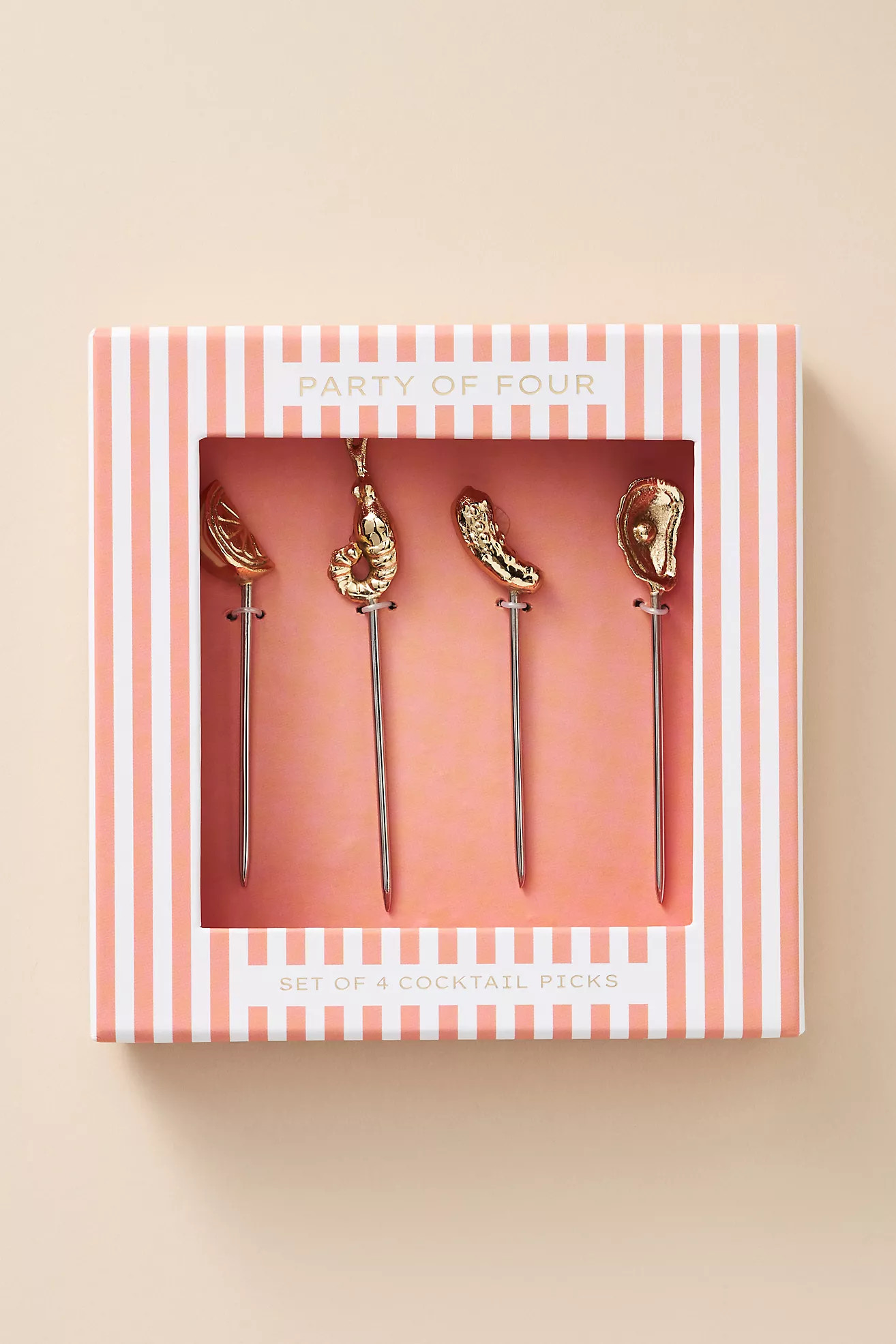 Gamba Cocktail Picks, Set of 4 | Anthropologie (US)