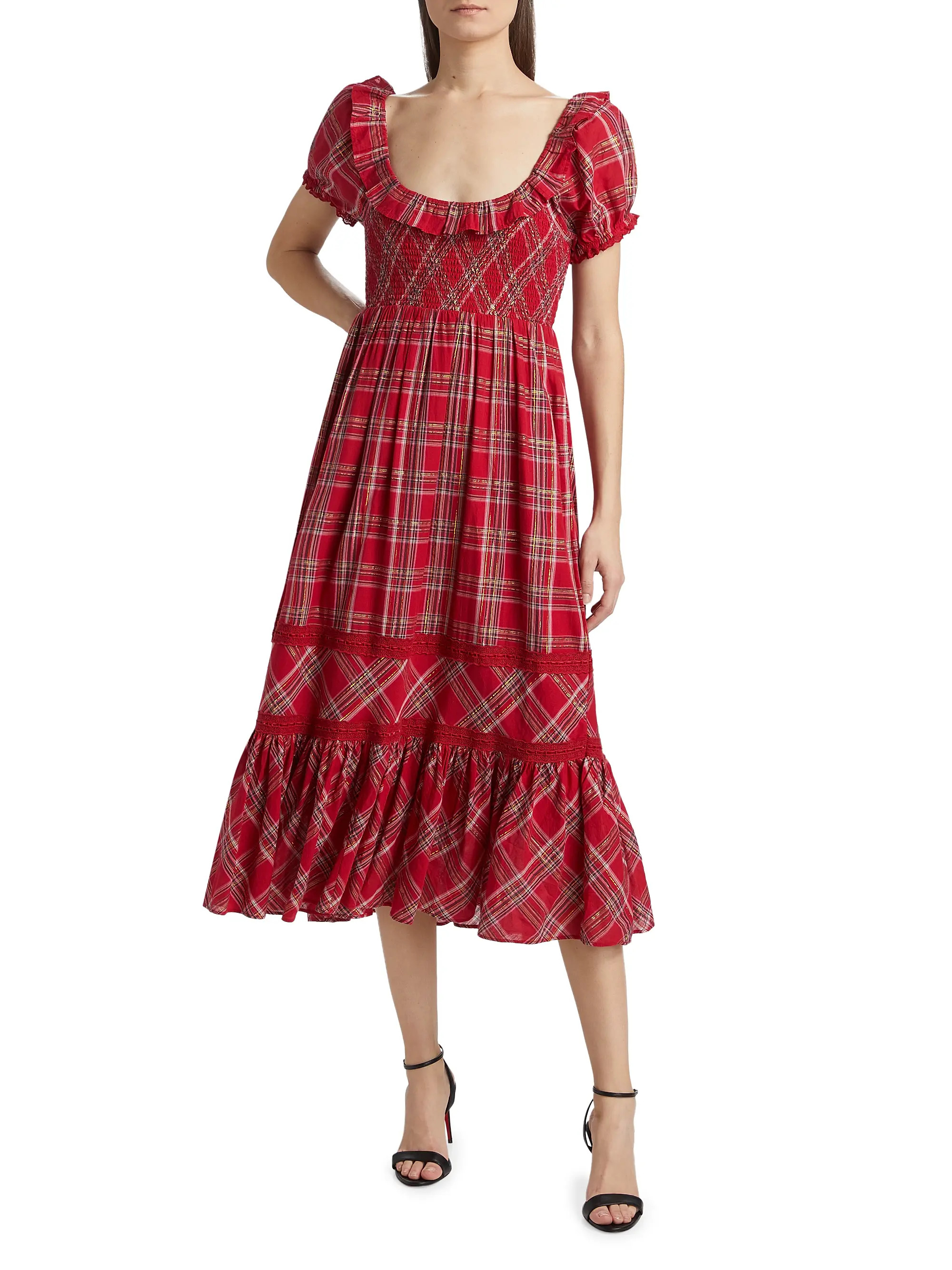 London Tartan Gerania Midi-Dress | Saks Fifth Avenue