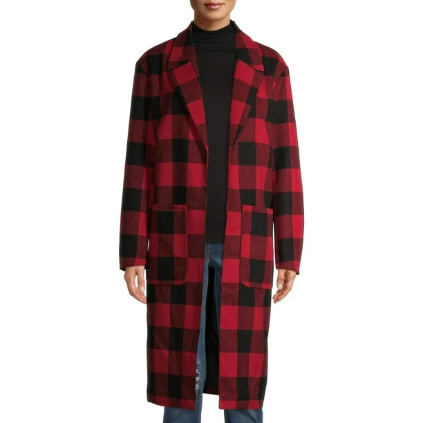 Jason Maxwell Women's A-line Faux Wool Duster Coat - Walmart.com | Walmart (US)