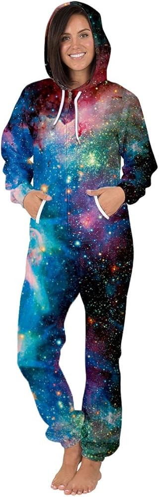 Women Men Long Sleeve Playsuit Adult Onesie Jumpsuit Pajamas | Amazon (US)