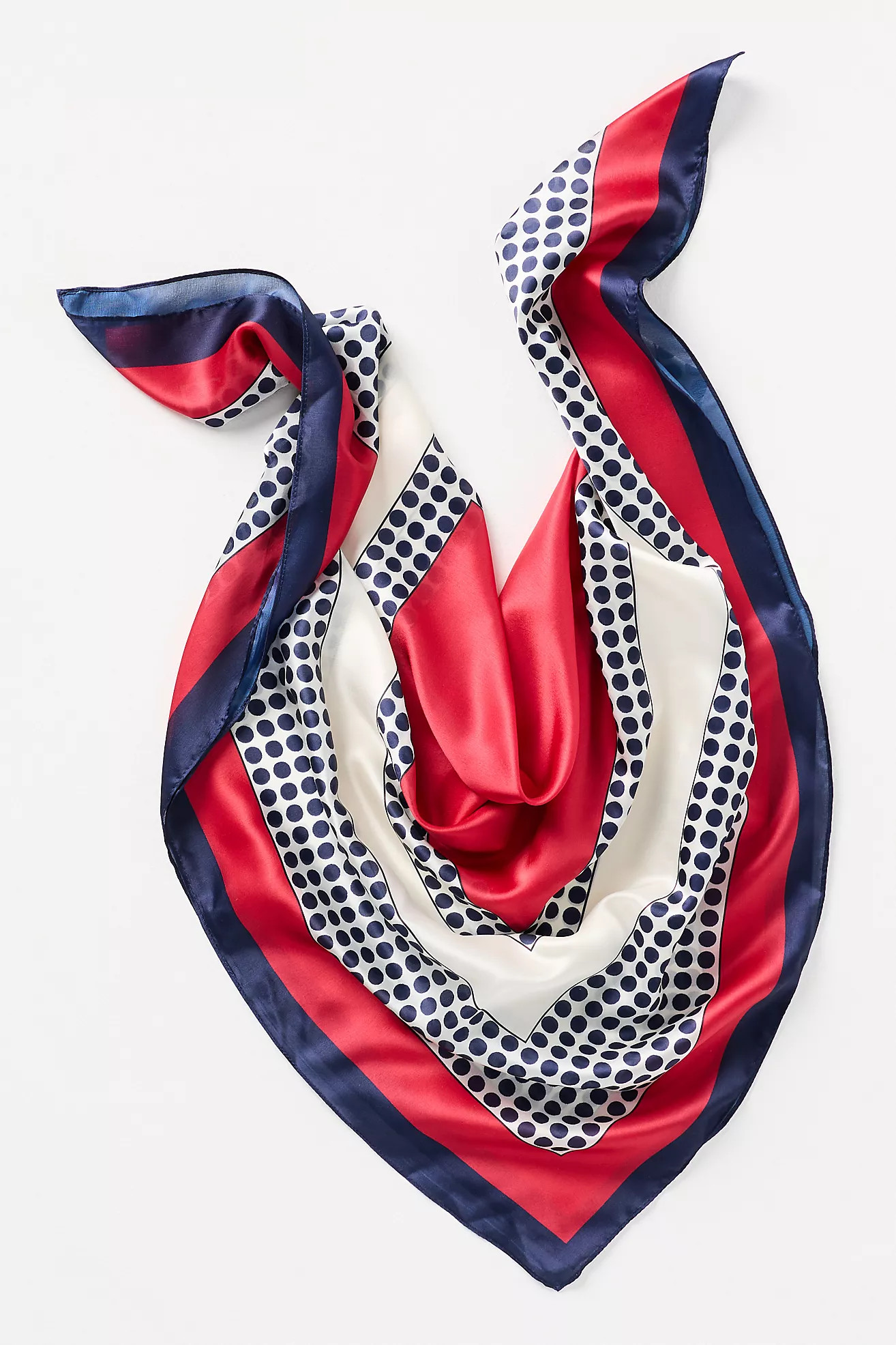 Large Satin Polka Dot Scarf | Anthropologie (US)