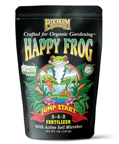 Happy Frog Jump Start Fertilizer - 3-4-3 Blend with Calcium & Mycorrhizal Fungi - Supports Early Growth & Root Development - Phosphorus Fertilizer for Transplanted Seedlings & Re-Potted Plants - 4 lb | Amazon (US)