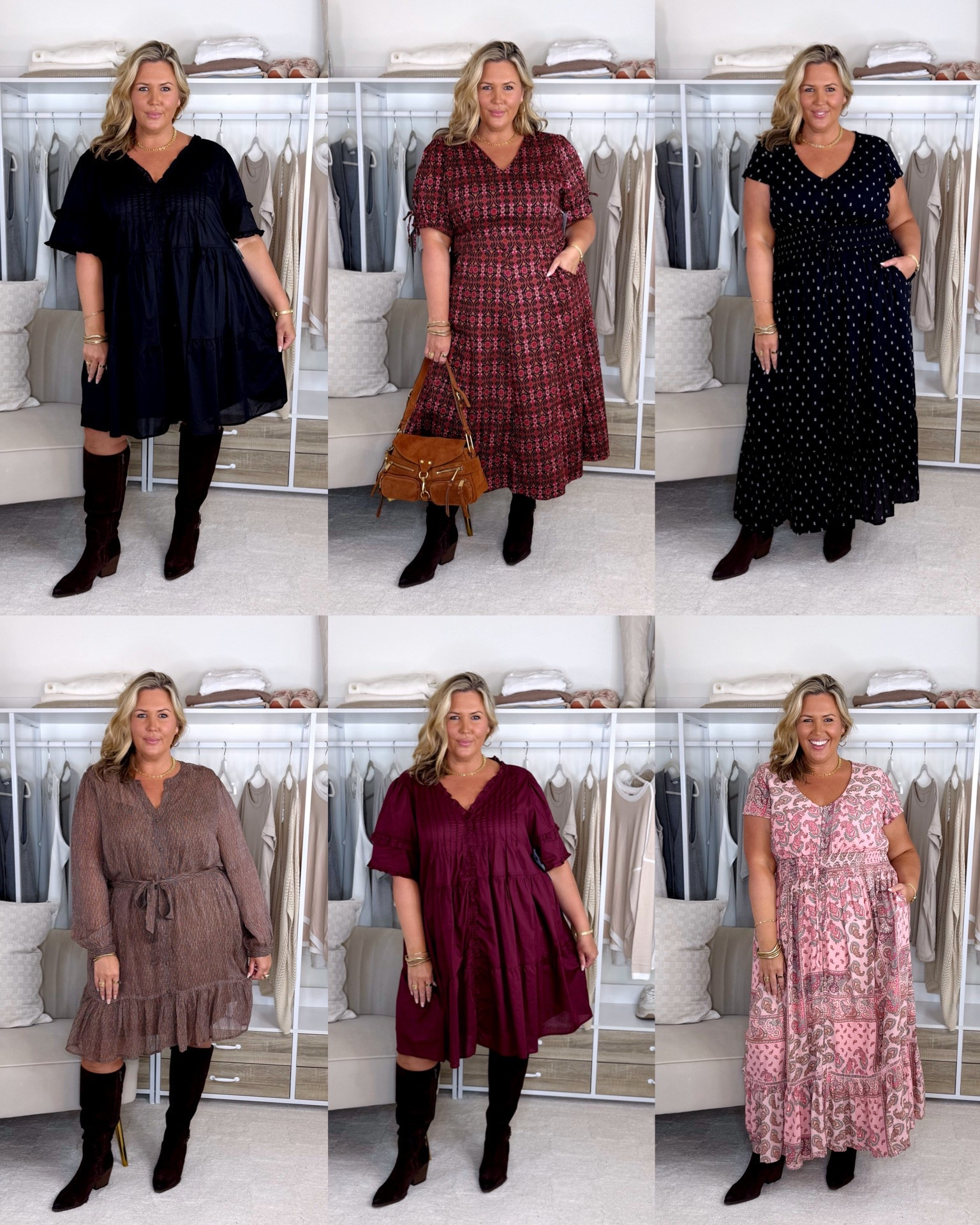 Nordstrom dress haul! Wearing a 2X or 18W in all. Plus size, outfit inspo, fall fashion, apron belly, dresses, mom life
✨black and burgundy vneck dresses run big and could size down to a 1X
✨wide calf boots are about 17.25 inches wide!
✨pink dress runs a little generous

Nordstrom sale plus size midsize work dresses

#LTKPlusSize #LTKMidsize #LTKSaleAlert