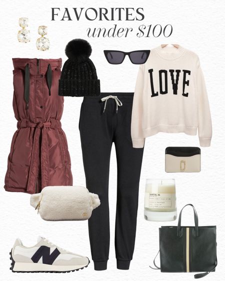 Sharing some favorite finds under $100! I love this graphic sweater and paired with Vuori joggers and a vest is an easy, everyday outfit!

#LTKstyletip #LTKfindsunder100 #LTKGiftGuide