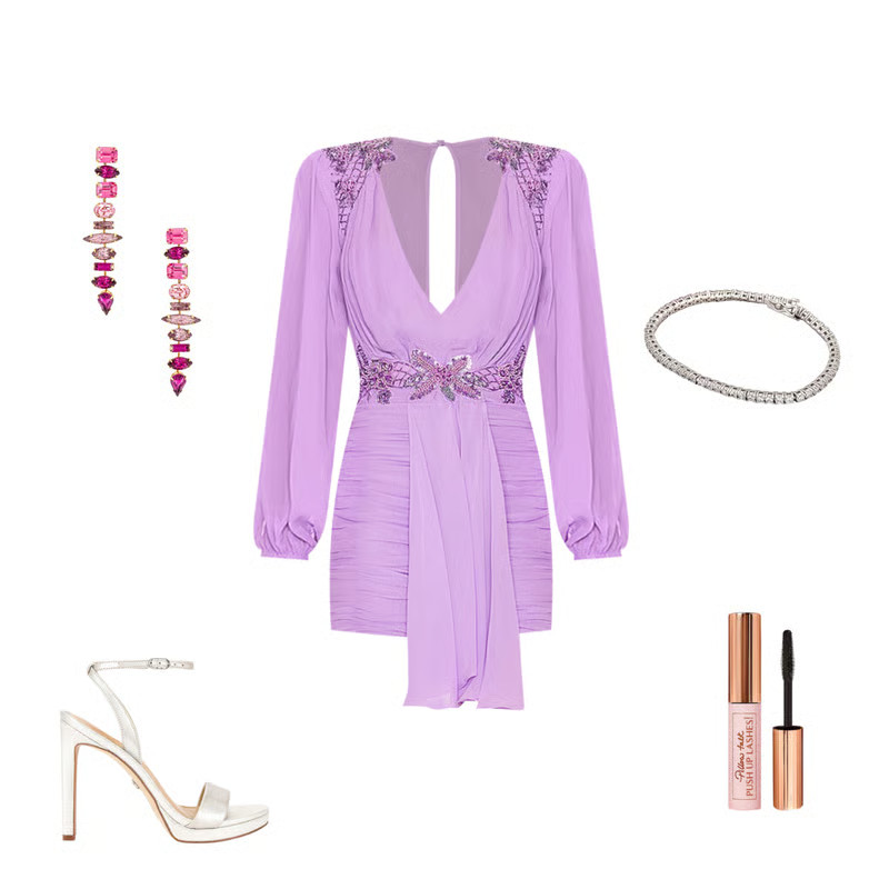 x REVOLVE Julieta Mini Dress in Lilac | Revolve Clothing (Global)