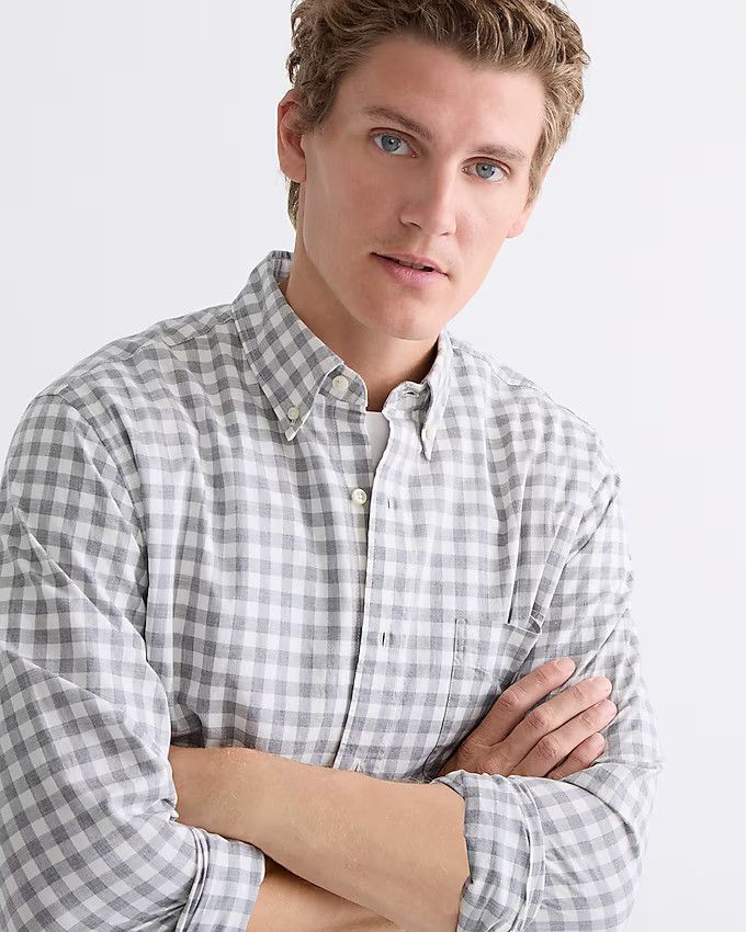 Slim Secret Wash organic cotton poplin shirt | J. Crew US