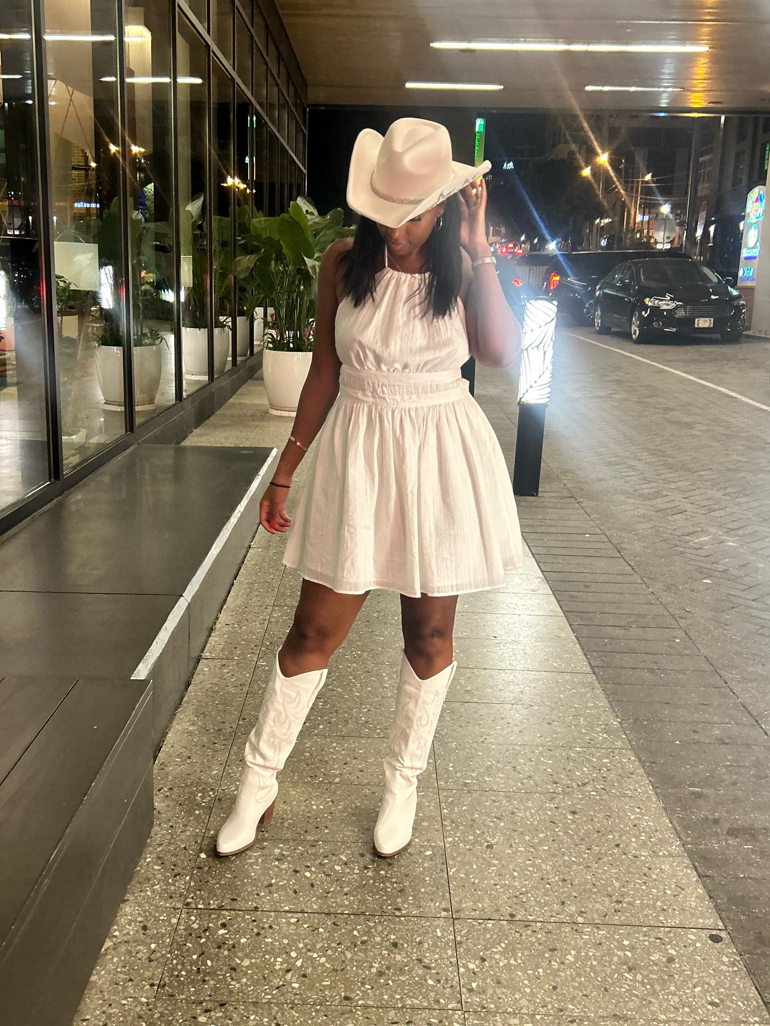 White summer dress/cowgirl hat/cowgirl boots #amazon #target #outfitt

#LTKFindsUnder50 #LTKStyleTip #LTKSummerSales