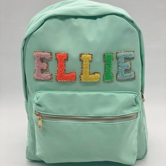 Backpack with Glitter Varsity Letters | Etsy (US)