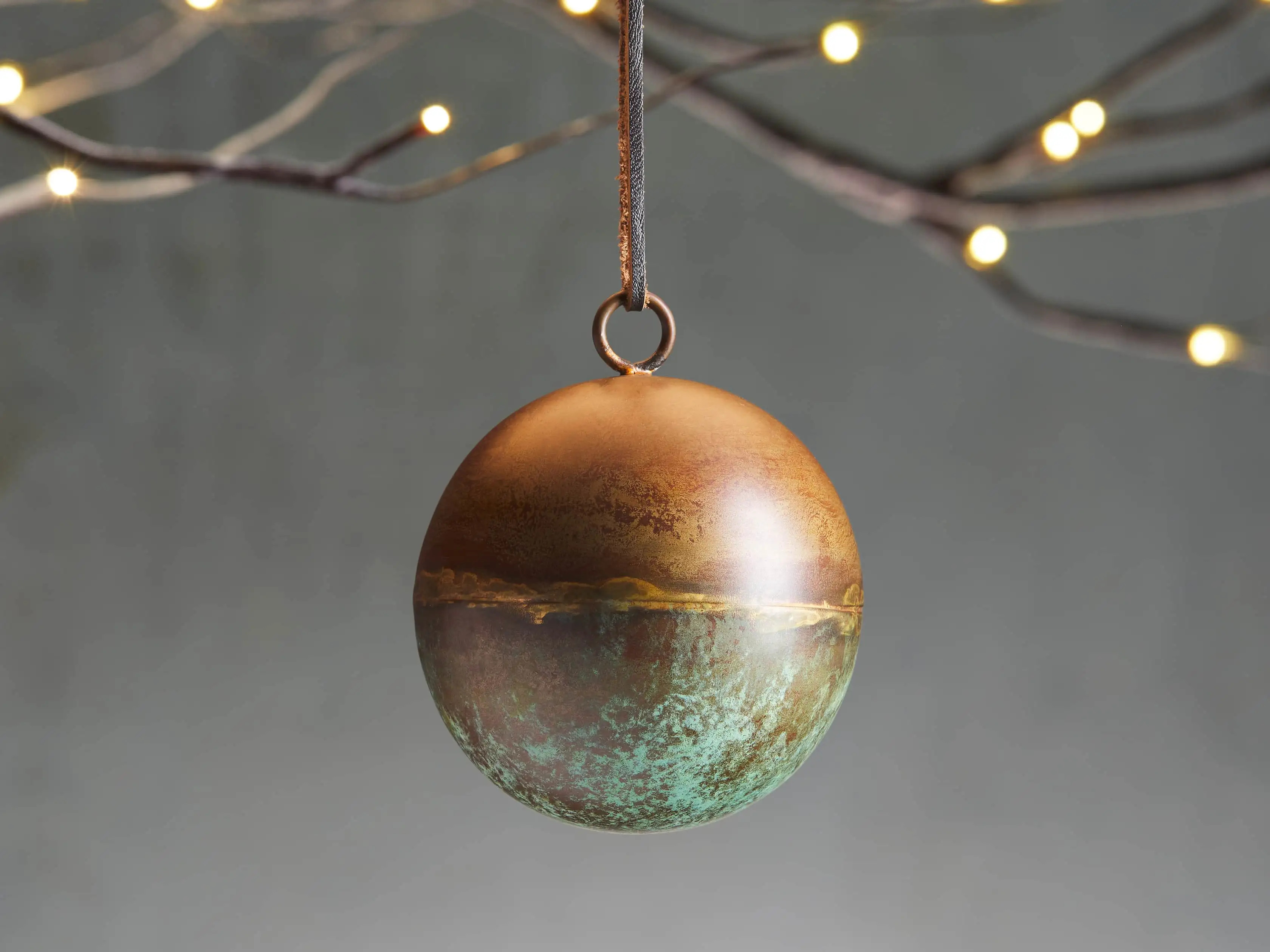 Green Distressed Metal Ornament (set of 4) | Arhaus | Arhaus