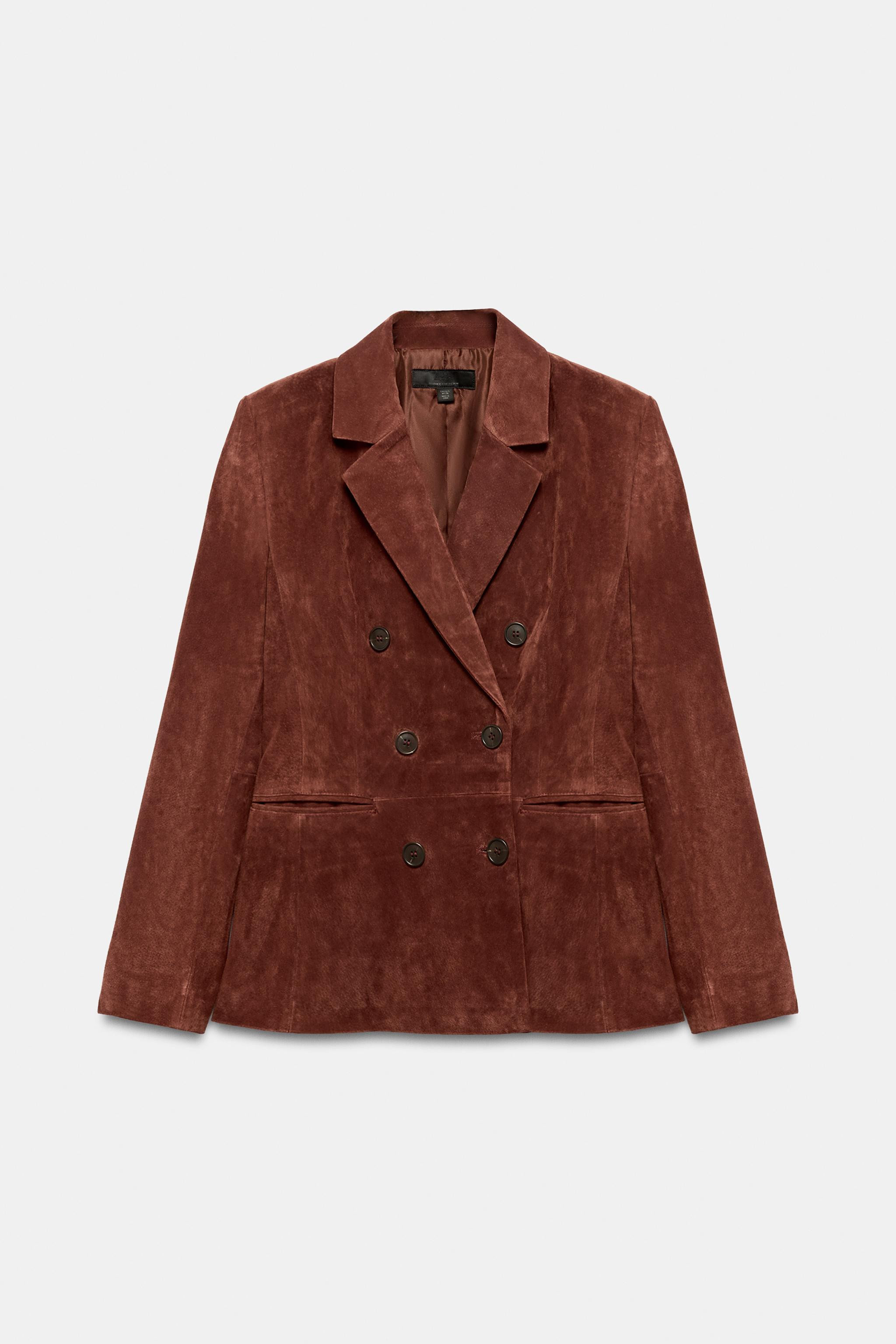 100% LEATHER FITTED BLAZER | Zara US