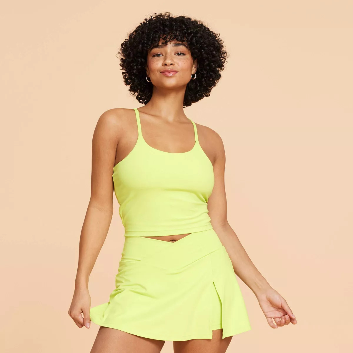 Blogilates Women's Strappy Cropped Tank Top - Lime Green M | Target