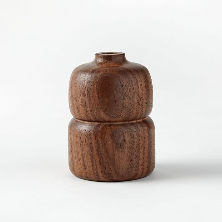 Melanie Abrantes Hardwood Bud Vase - Double | West Elm (US)