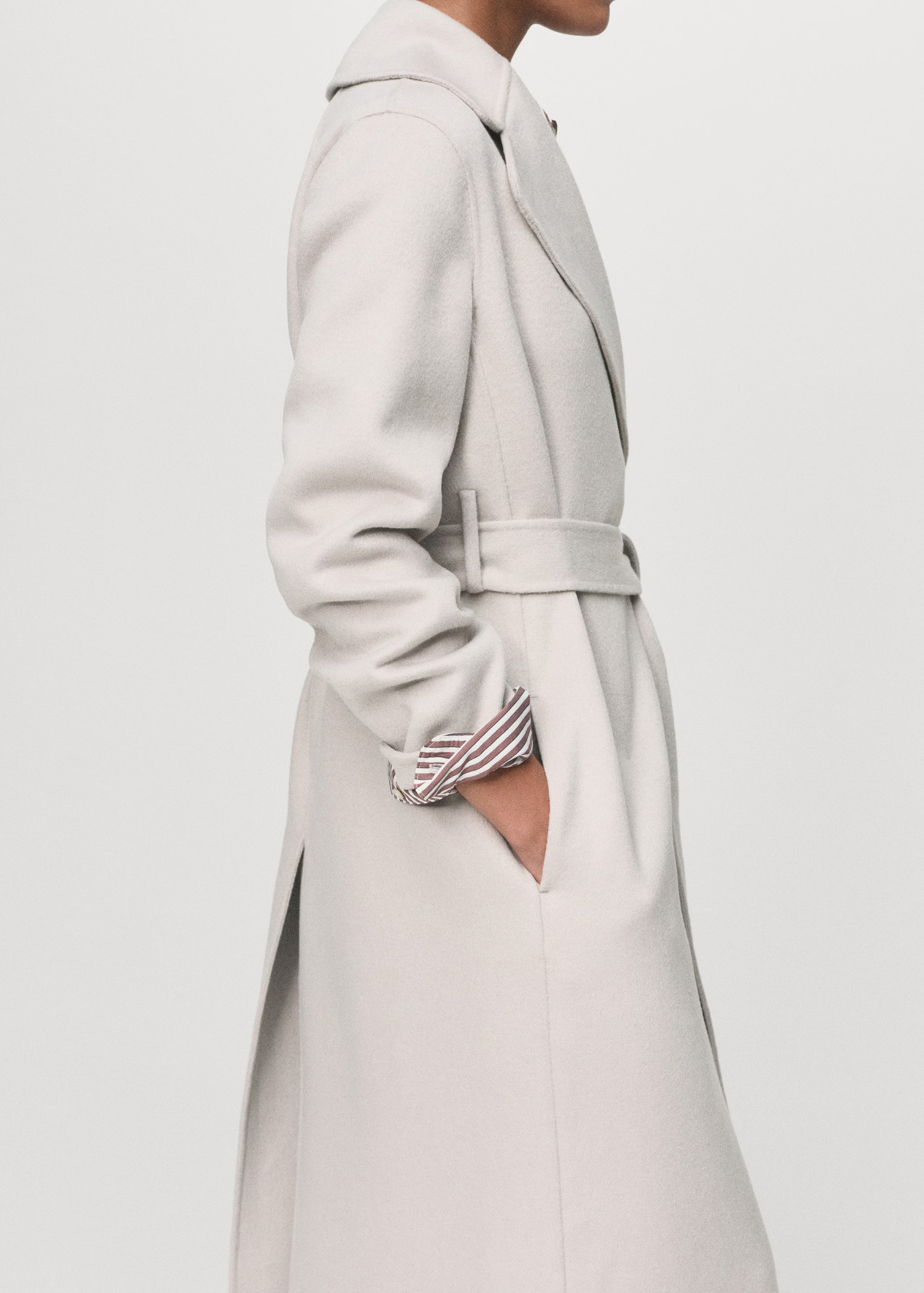 Handmade wool coat with belt | Mango (US/MX/AU)
