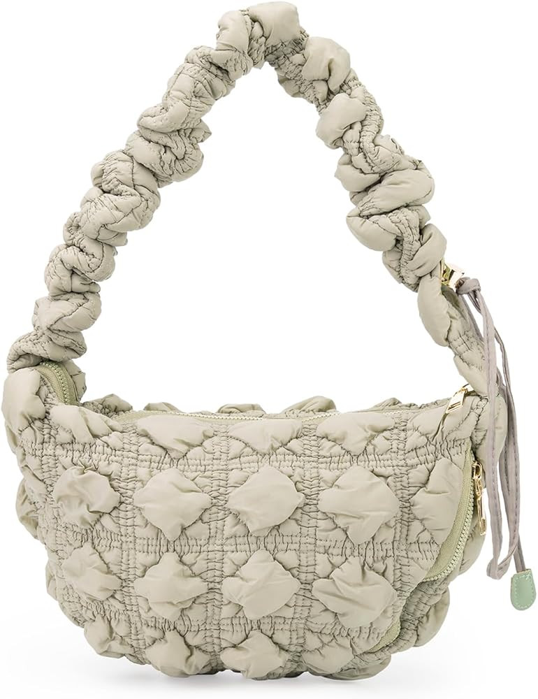 JBB Puffer Tote Bag Fuffy Crescent Crossbody Nylon Small Purse Hobo Shoulder Quilted Handbag Cott... | Amazon (US)