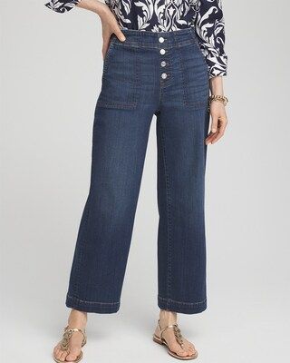 Pull-on Wide Leg Cropped Jeans | Chico's
