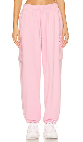 Club Fleece Cargo Sweatpants in Medium Soft Pink & White | Revolve Clothing (Global)