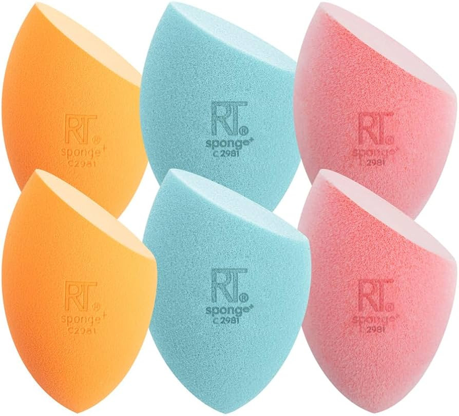 Real Techniques 6 Pack Assorted Makeup Blending Sponges, Miracle Complexion, Miracle Powder, & Mi... | Amazon (US)