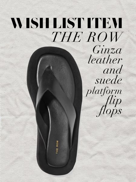 The Row’s Ginza flip flops have been a cult staple for years. This year might be the year to make the investment… 🖤
The Row | Cult sandals | Cult shoes | Designer shoes | Leather flip flops | Suede sandals | Bloggers favourite | The Row Ginza leather and suede platform flip flops

#LTKFind #LTKshoecrush #LTKtravel