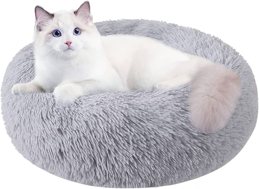 Cat Beds for Indoor Cats, 20 Inch Dog Bed for Small Melium Large Dogs, Washable-Round Pet Bed for... | Amazon (US)