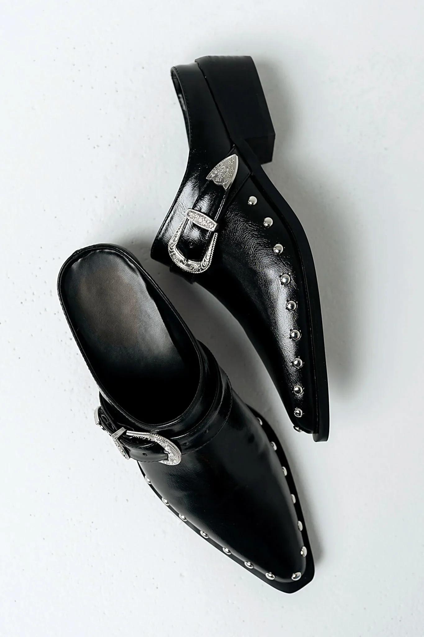 Tessa Western Mule in Black | Böhme US