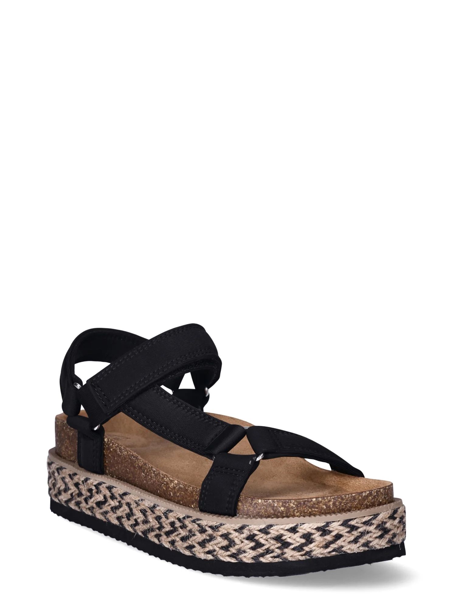 No Boundaries Women's Cork Nature Flatform Sandal | Walmart (US)