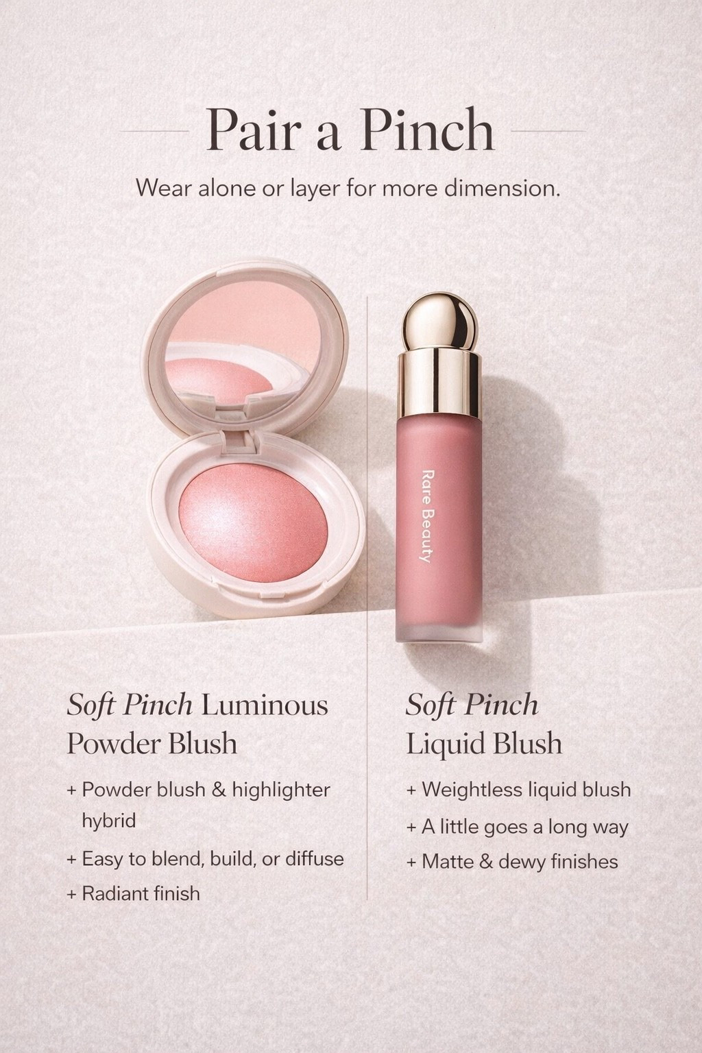The soft flush beauty look that’s everywhere right now is all about natural color, radiant skin, and makeup that enhances rather than hides your features. Rare Beauty does this beautifully.

The Soft Pinch Liquid Blush has become a staple because the formula is incredibly lightweight and blends seamlessly into the skin. Just a small amount creates that effortless healthy flush that looks polished but never overdone.

Pairing it with the Soft Pinch Luminous Powder Blush adds the prettiest dimension. The powder formula acts almost like a blush and highlighter hybrid, giving the cheeks a soft glow that feels modern and refined.

Together they create that quiet luxury beauty look everyone is leaning toward right now — fresh skin, subtle warmth, and color that looks naturally yours.

Shop both Rare Beauty favorites through my links. @kohls #AD #kohlspartner #kohlsfinds