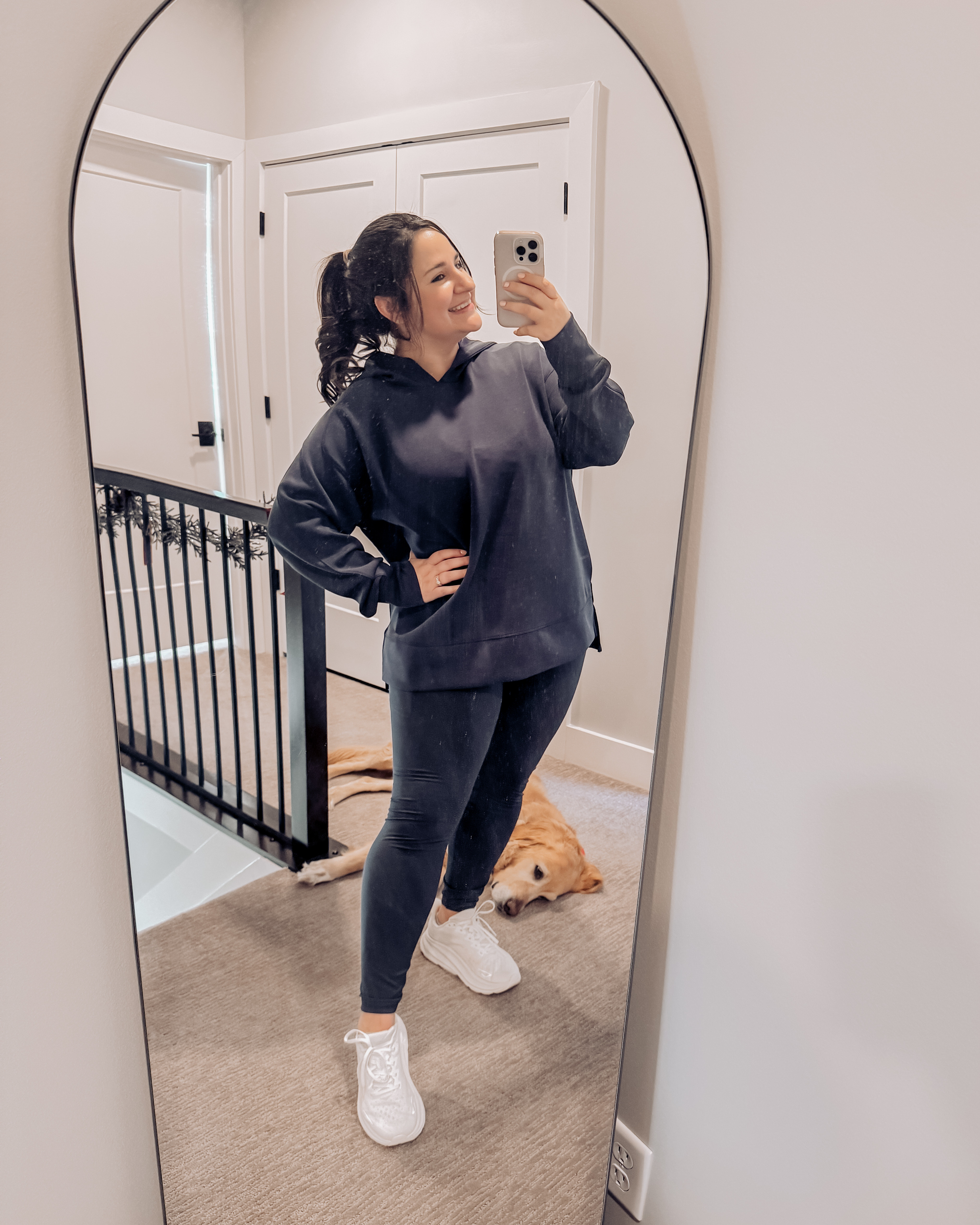 A comfy cozy outfits in navy blue monochrome! 🦋

Loving these thick leggings with pockets, wearing a size large. 

My oversized hoodie has a split hem which is great for wider hips, wearing a size XL!

My white sneakers are so comfy and a great running shoe!

Leggings outfit, target outfit, blue leggings, curvy outfit, midsize, size 14, comfy outfit, athleisure, hoodie

#LTKPlusSize #LTKMidsize #LTKFitness