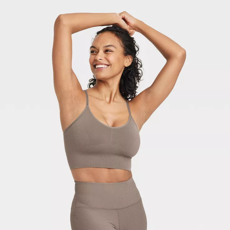 Women's Medium Support Seamless Cami Longline Sports Bra - All in Motion™ | Target