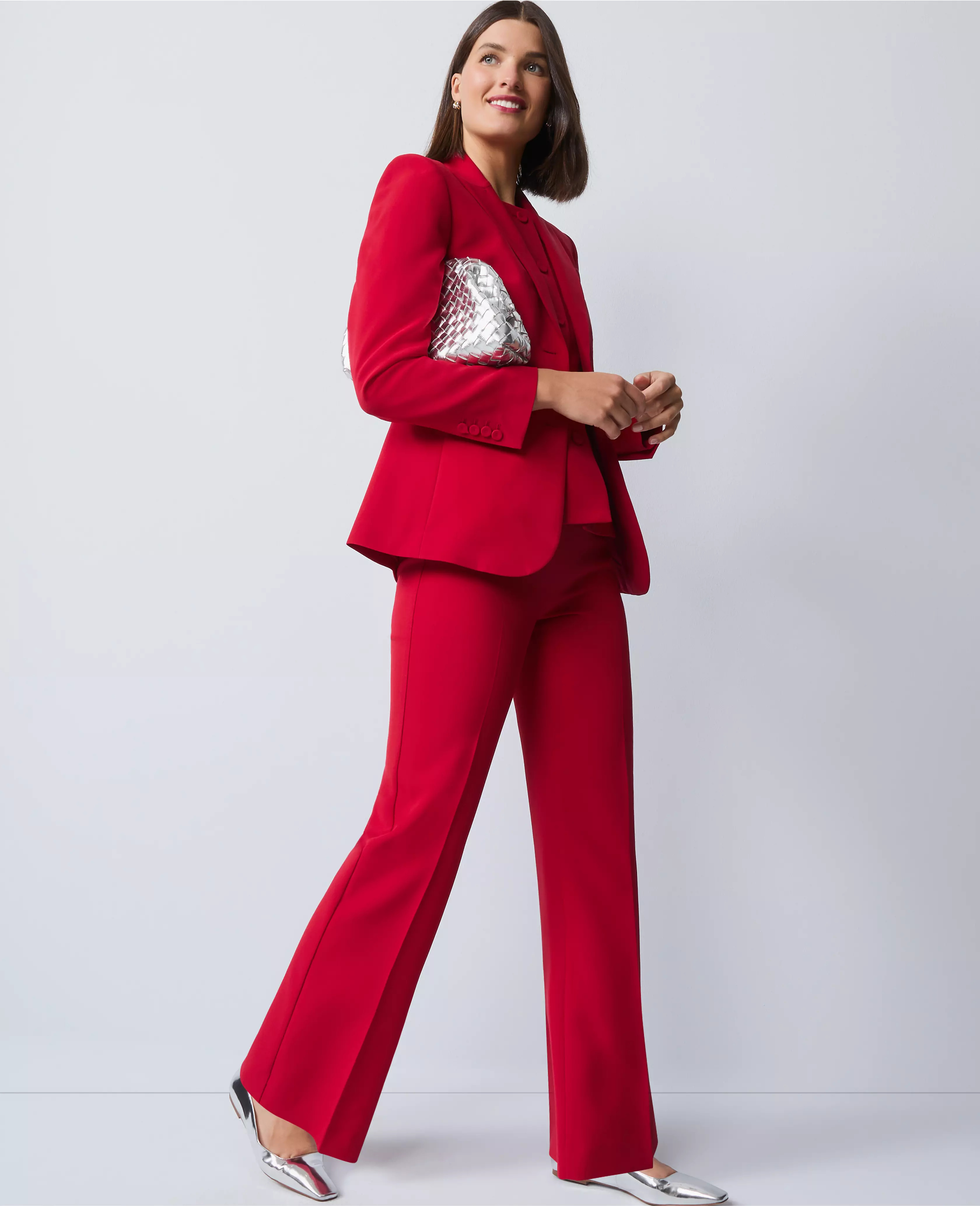 The Flare Trouser in Fluid Crepe | Ann Taylor