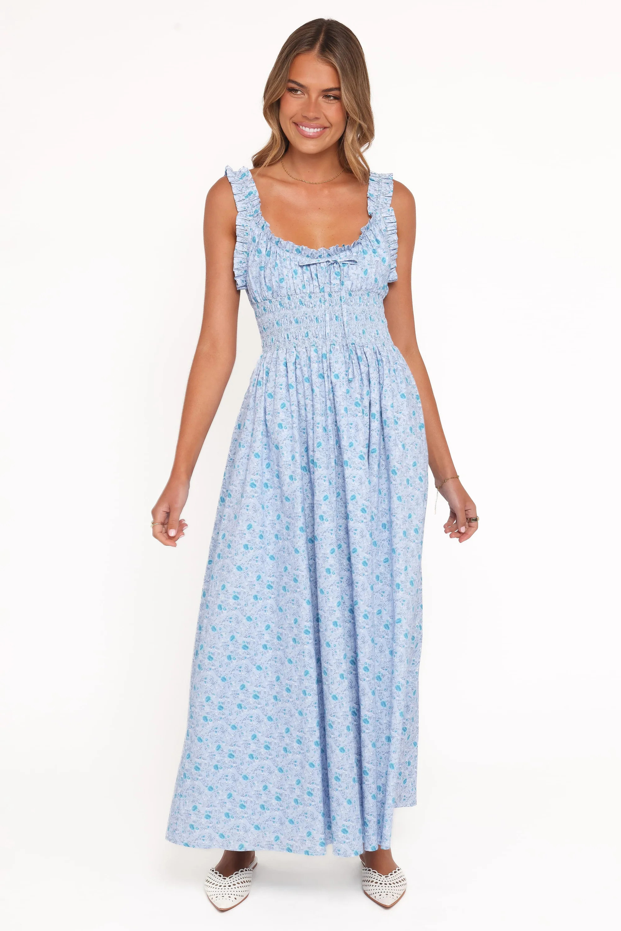 Marlena Midi Dress - Blue Floral | Petal & Pup (US)