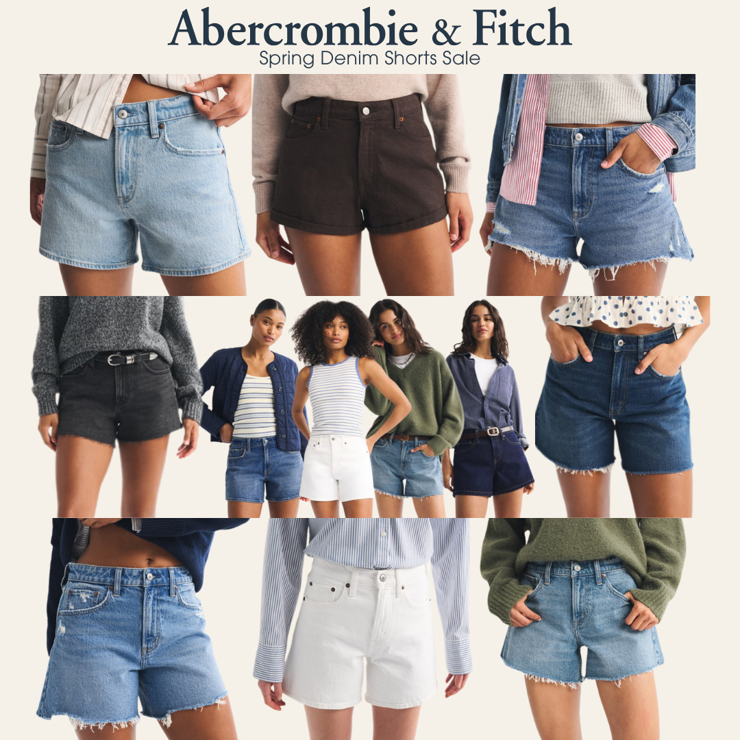 @abercrombie Denim Sale - March 12-15!

Abercrombie & Fitch Spring Denim Shorts Sale 👖

If you’re looking for great everyday denim shorts that fit well and feel comfortable, Abercrombie has some of the best options. Their shorts are known for structured denim, flattering rises, and classic summer styles that are easy to wear with everything.

The Abercrombie Spring Sale (March 12–15) is a great time to grab some of their most popular denim shorts styles for warm weather outfits.

Perfect for spring outfits, summer outfits, vacation outfits, casual everyday looks, and easy warm weather basics.

Abercrombie Denim Shorts in This Edit 💙 
• High Rise Dad Shorts
• Curve Love High Rise Dad Shorts
• High Rise Mom Shorts
• Curve Love Mom Shorts
• Mid Rise Dad Shorts
• High Rise 90s Shorts
• Curve Love 90s Shorts
• High Rise Loose Denim Shorts
• High Rise Cuffed Denim Shorts

Great if you’re looking for spring denim shorts, everyday jean shorts, high rise denim shorts, classic summer denim, and casual warm weather outfits.

↓ Everything is linked! 
 

#LTKSpringSale #LTKSaleAlert #LTKU
