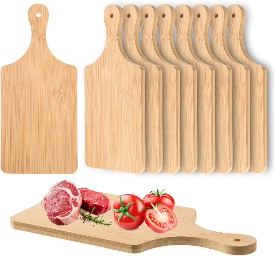24 Pcs Thicken Bamboo Cutting Board Bulk 11x5 Inch Personalized Wood Chopping Board  | Amazon (US)