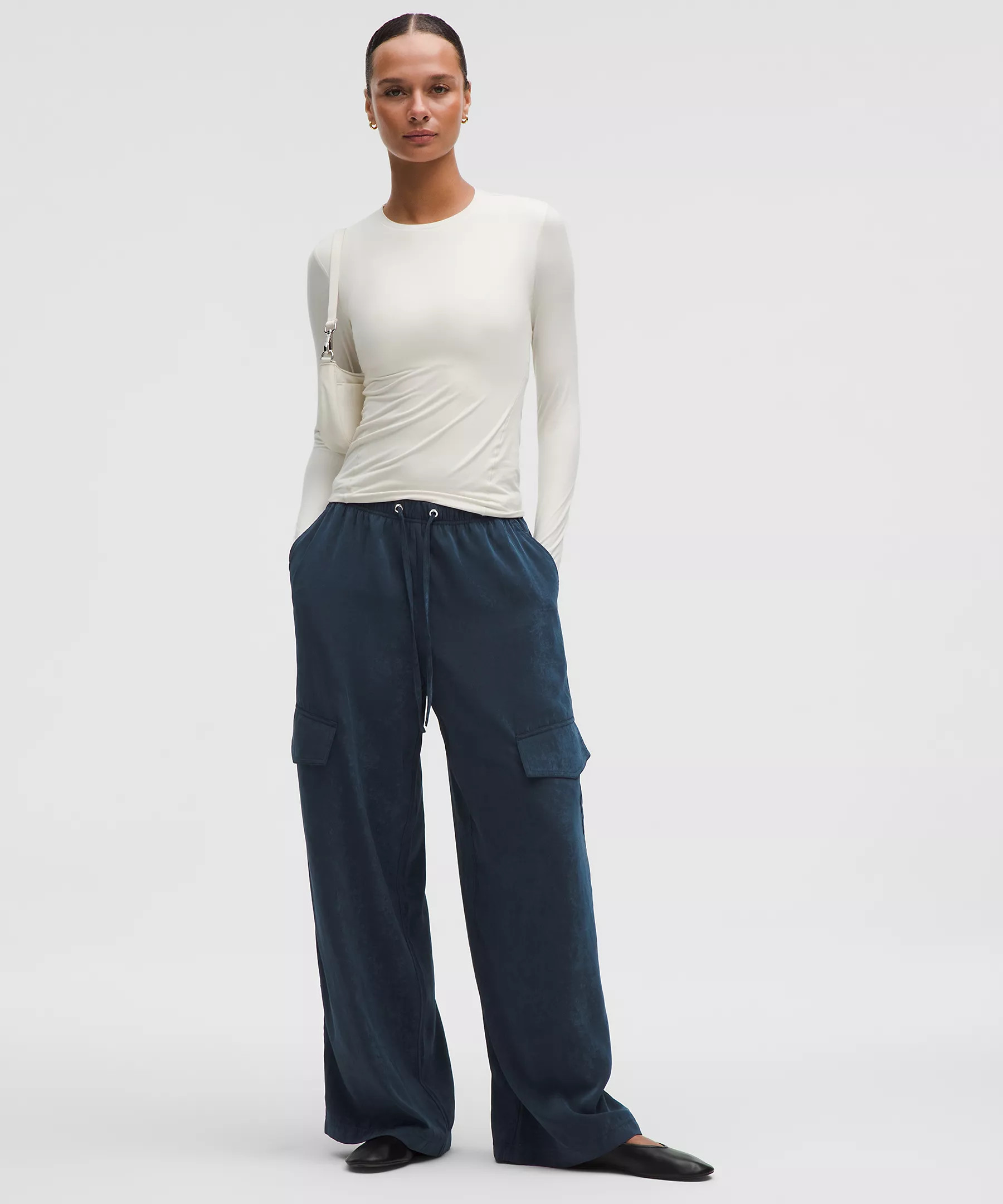 Matte Satin Relaxed-Fit Mid-Rise Cargo Pant | Lululemon (US)