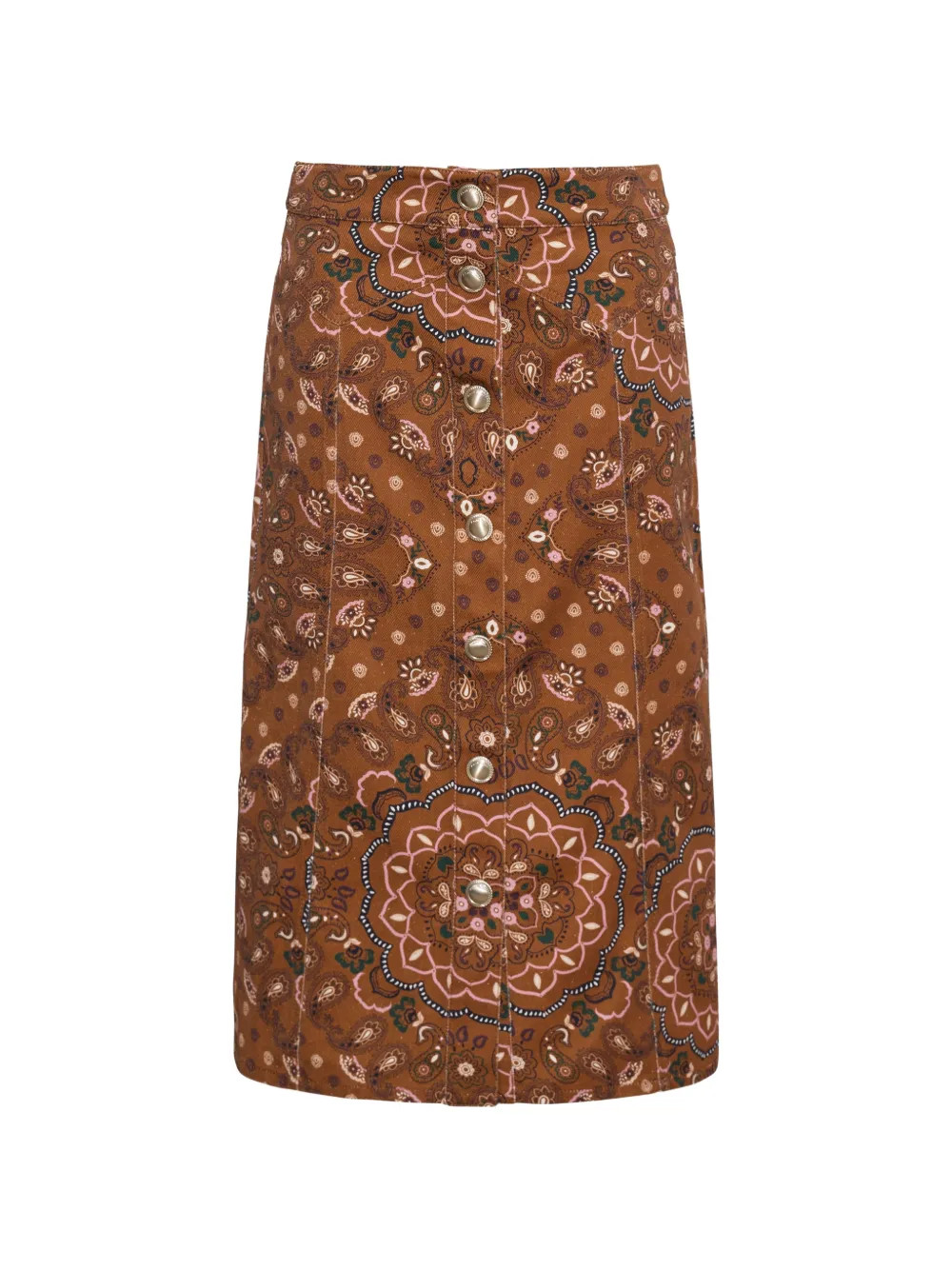 Cara Cara Juniper A-line midi skirt - Brown | Farfetch Global