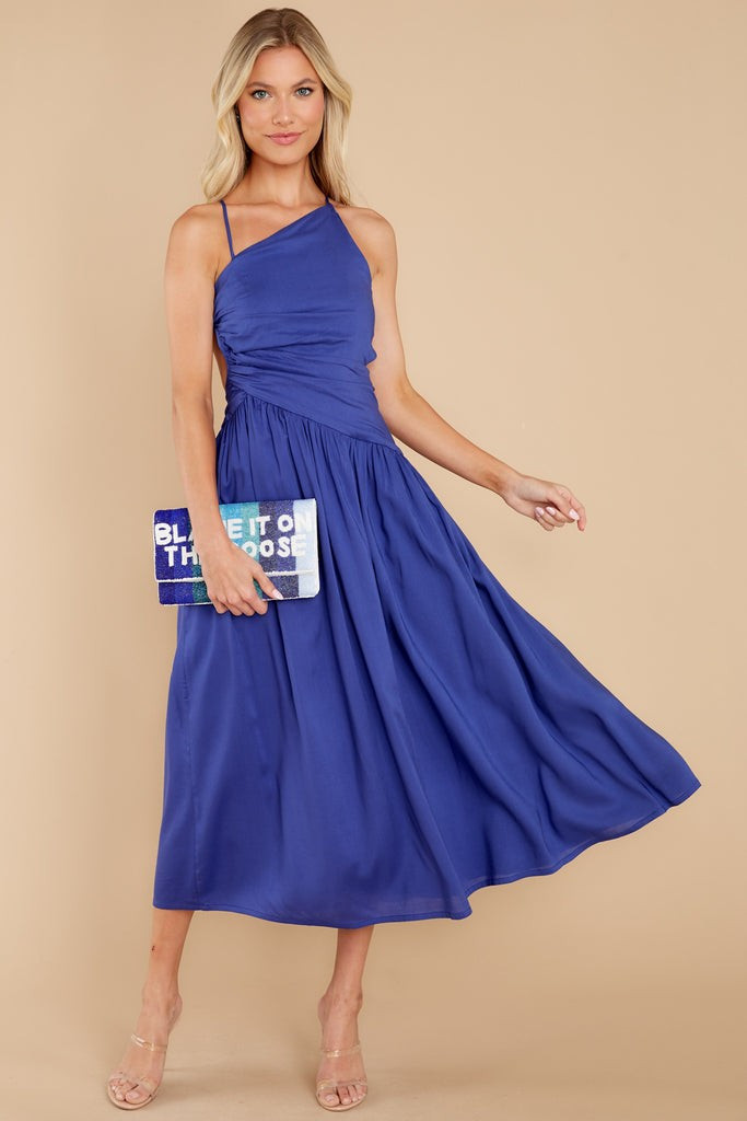 Striking Beauty Indigo Blue Midi Dress | Red Dress 