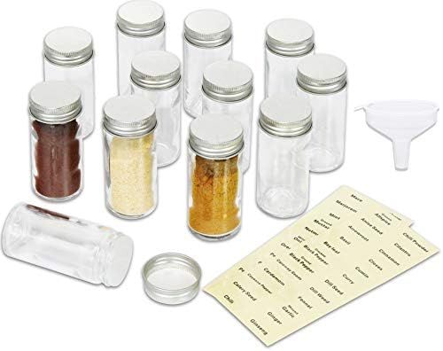 Simple Houseware Spice Jars Bottles w/label (Set of 12) | Amazon (US)