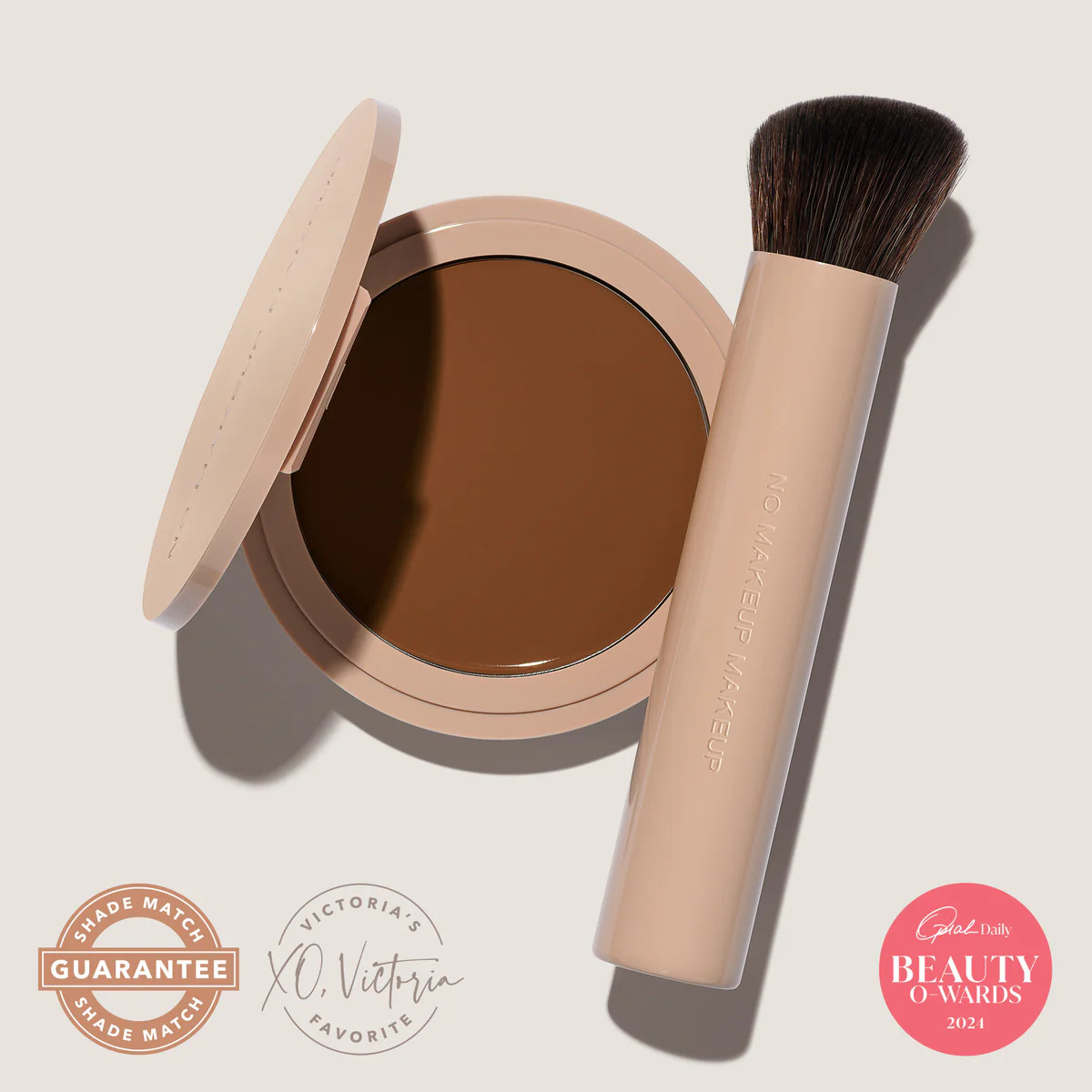 No Makeup Makeup® Foundation + Brush Duo - Dark - NoMakeupMakeup | No Makeup Makeup