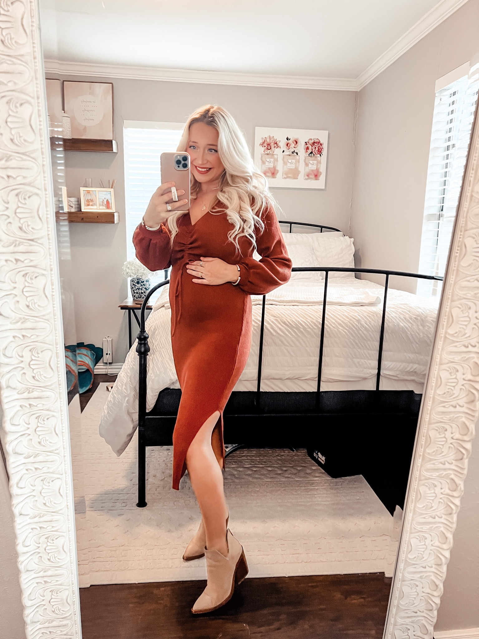 Just me & my growing girl 🥰 I ordered a bunch of sweater dresses because it’s the only thing comfortable enough to wear besides leggings 😂 

This one is just $38! Linked in my bio & on the LTK app 

#LTKunder50 #LTKbump