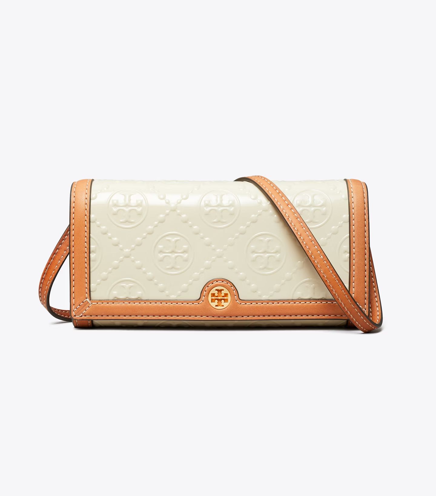 T Monogram Patent Embossed Wallet Crossbody: Women's Designer Mini Bags | Tory Burch | Tory Burch (US)