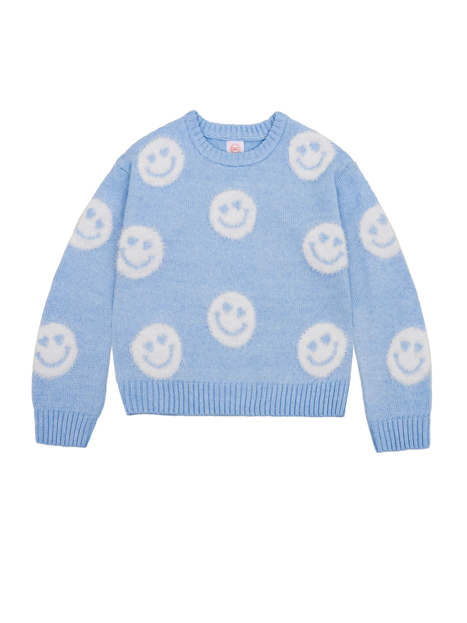 Wonder Nation Girls Feather Sweater, Sizes 4-18 | Walmart (US)