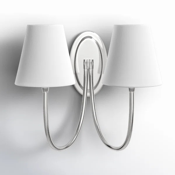 Arcus 2 Light Steel Dimmable Wallchiere | Birch Lane