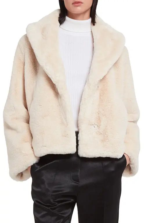Apparis Fiona Faux Fur Jacket in Oat at Nordstrom, Size Small | Nordstrom