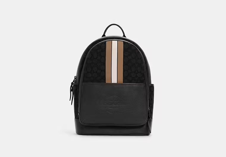 Thompson Backpack In Signature Jacquard With Varsity Stripe | Coach Outlet
