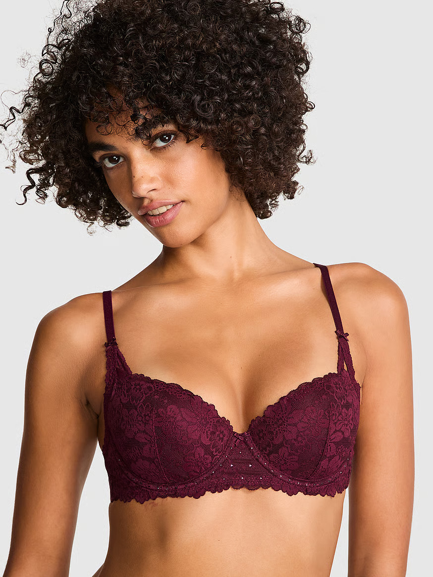 Buy Wink Push-Up Balconette Bra, Wild Rose - Order Bras online - PINK US | Victoria's Secret (US / CA )