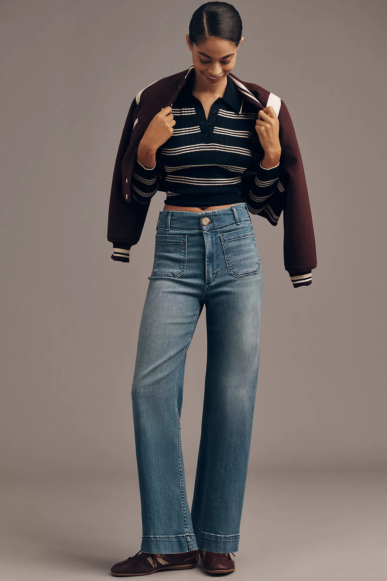 The Colette Full-Length Wide-Leg Jeans by Maeve | Anthropologie (US)