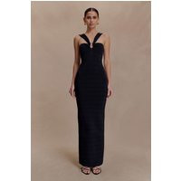 Jaylen Bandage Knit Maxi Dress - Black I MESHKI I Size L | MESHKI US