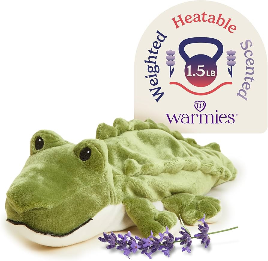 warmies Microwavable & Weighted Stuffed Animals, Alligator - Heated Stuffed Animal Plushie for Wa... | Amazon (US)